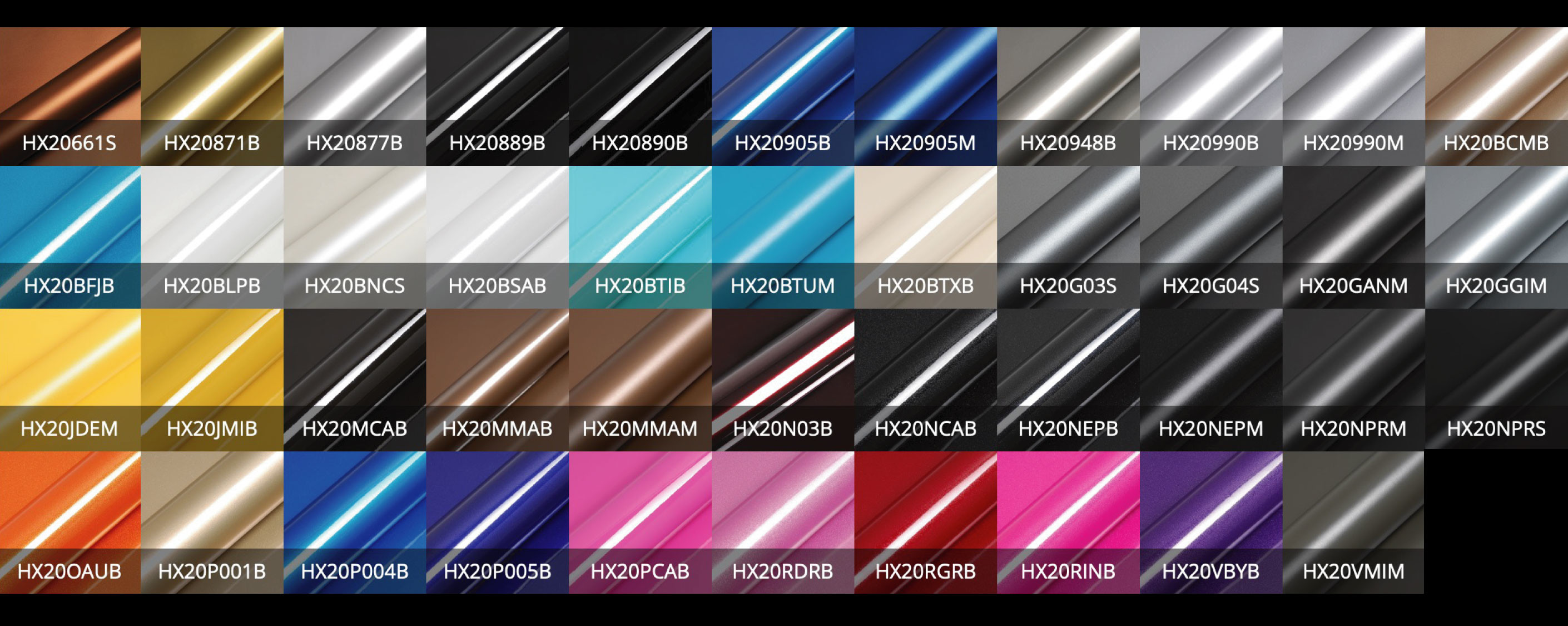 3m Car Vinyl Colour Chart